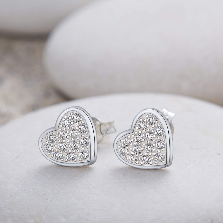 Petite Sterling Silver Heart Earrings Studs Stud Earrings