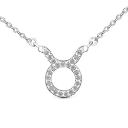 Taurus Zodiac Necklace Silver Constellation Horoscope Pendant Necklace