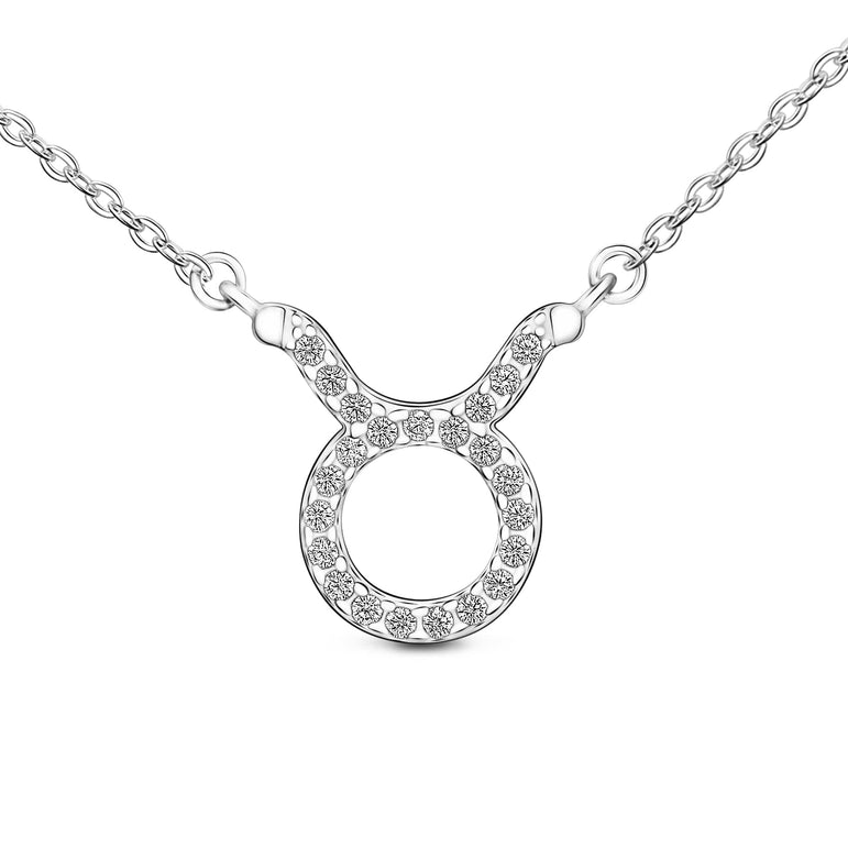 Taurus Zodiac Necklace Silver Constellation Horoscope Pendant Necklace