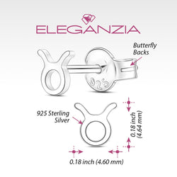 Taurus Stud Earrings Sterling Silver - Zodiac Constellation Earrings Stud Earrings
