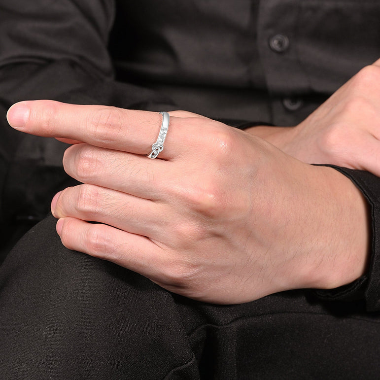 Infinity Love Knot Silver Promise Rings for Him Promise Ring