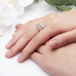 Spiral CZ Simple Wedding Rings Sterling Silver Wedding Ring