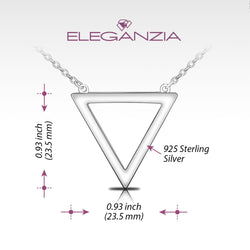 Geometric Triangle Sterling Silver Necklace Pendant Pendant Necklace