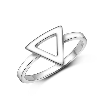 Geometric Triangle Sterling Silver Rings Jewelry Ring