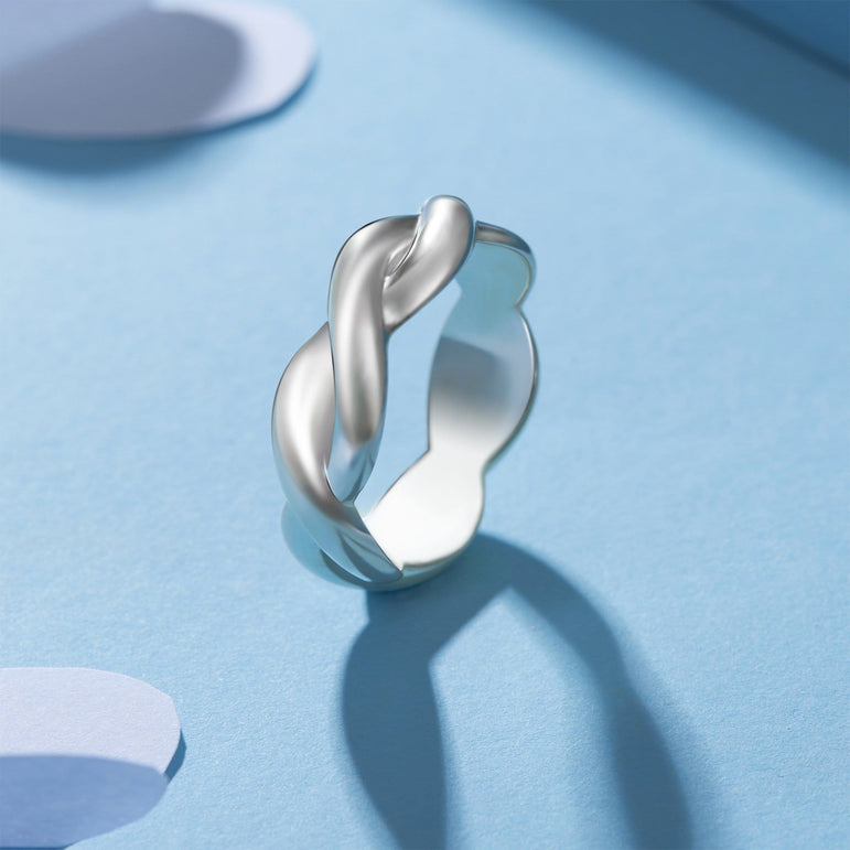 Twisted Silver Infinity Promise Rings For Him Ring
