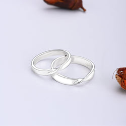 Twisted Romance Matching Couple Rings Set Couple Ring