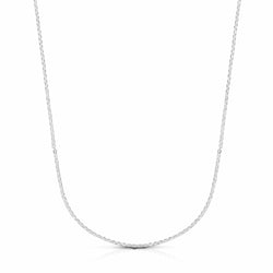 Adjustable Sterling Silver Necklace Chain for Men and Women Chain 24"