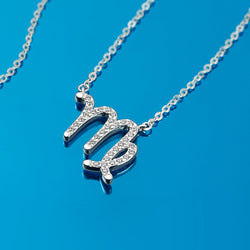 Virgo Zodiac Necklace Silver Constellation Horoscope Pendant Necklace