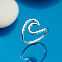 Surfer Ocean Wave Ring Sterling Silver Ring