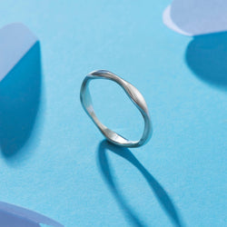 Plain Wave Rings, Sterling Silver Stackable Rings Stacking Ring