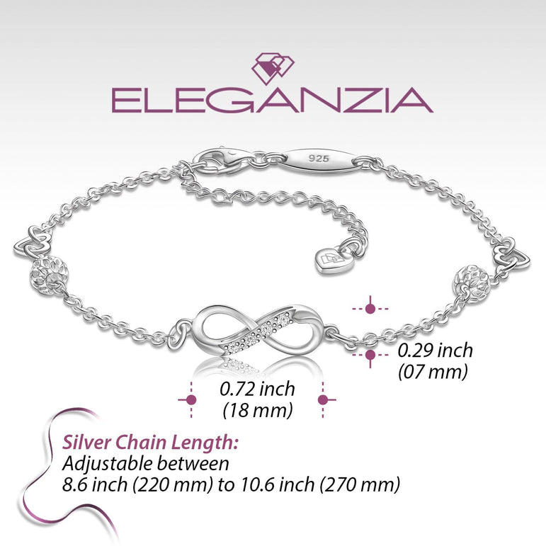 Infinity Ankle Bracelet Sterling Silver Anklet