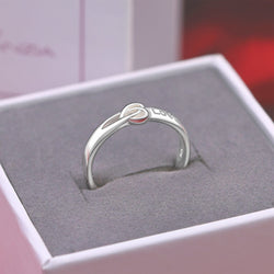 Infinity Love Knot Silver Promise Rings for Her Promise Ring