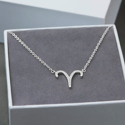 Aries Zodiac Necklace Silver Astrology Constellation Necklace Horoscope Jewels Pendant Necklace