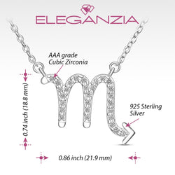 Scorpio Zodiac Necklace Silver Constellation Horoscope Pendant Necklace