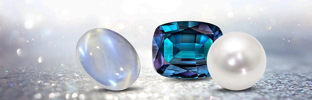 June Birthstone: Pearl, Alexandrite, and Moonstone