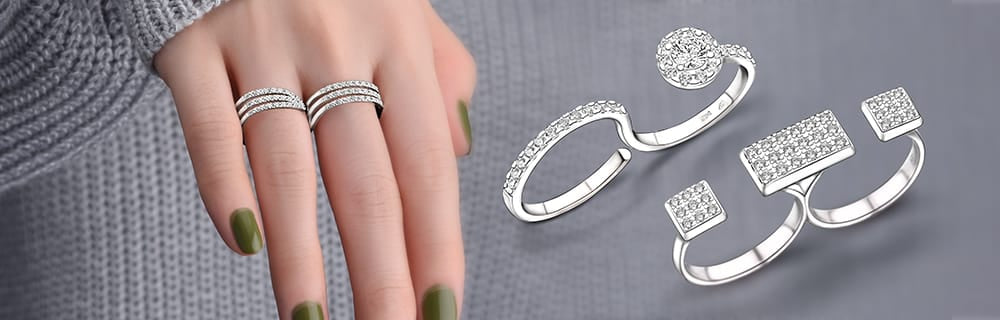 3 Styles To Pull Off With Two Finger Rings - Eleganzia Jewelry