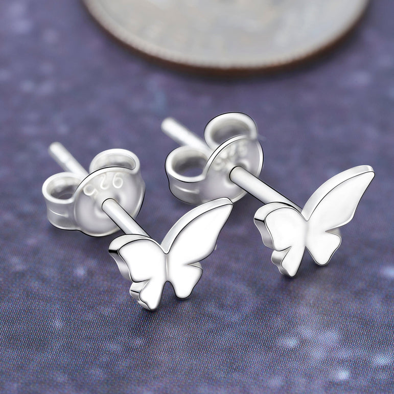 Petite Butterfly Stud Earrings Sterling Silver Stud Earrings