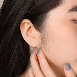 Capricorn Stud Earrings Sterling Silver - Zodiac Constellation Earrings Stud Earrings