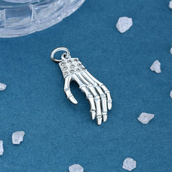 Sterling Silver Skeleton Hand Pendant Pendant