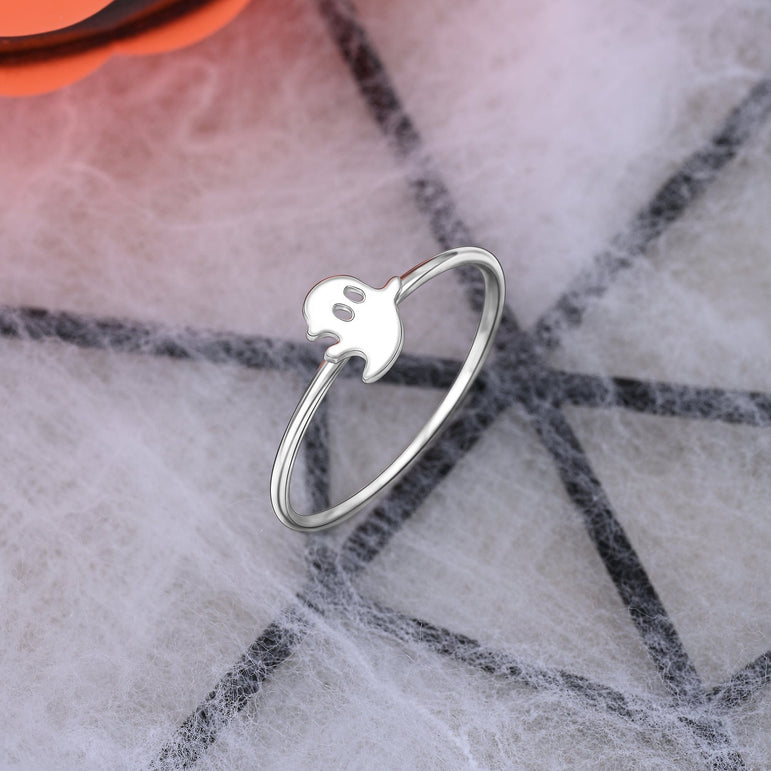 My Boo Cute Ghost Ring Sterling Silver Ring