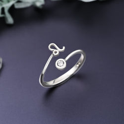 Leo Ring Sterling Silver Adjustable Zodiac Sign Ring Ring