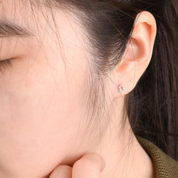 Libra Stud Earrings Sterling Silver - Zodiac Constellation Earrings Stud Earrings