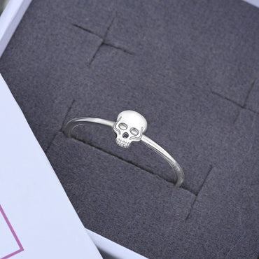 Spooky Skull Ring Sterling Silver Ring