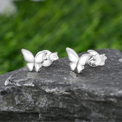 Petite Butterfly Stud Earrings Sterling Silver Stud Earrings