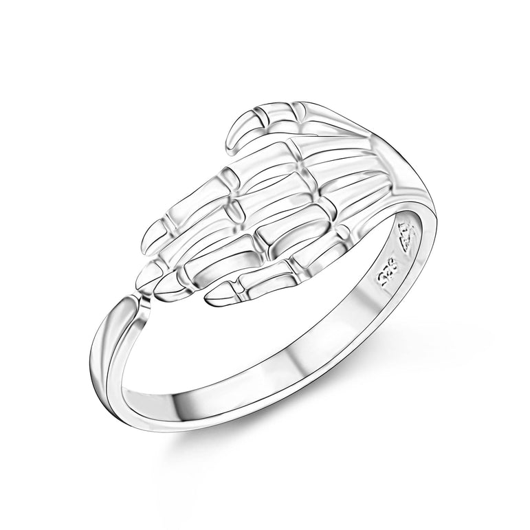 Fleur-de-Lotus Silver Finger Ring Designed with Filigree Work
