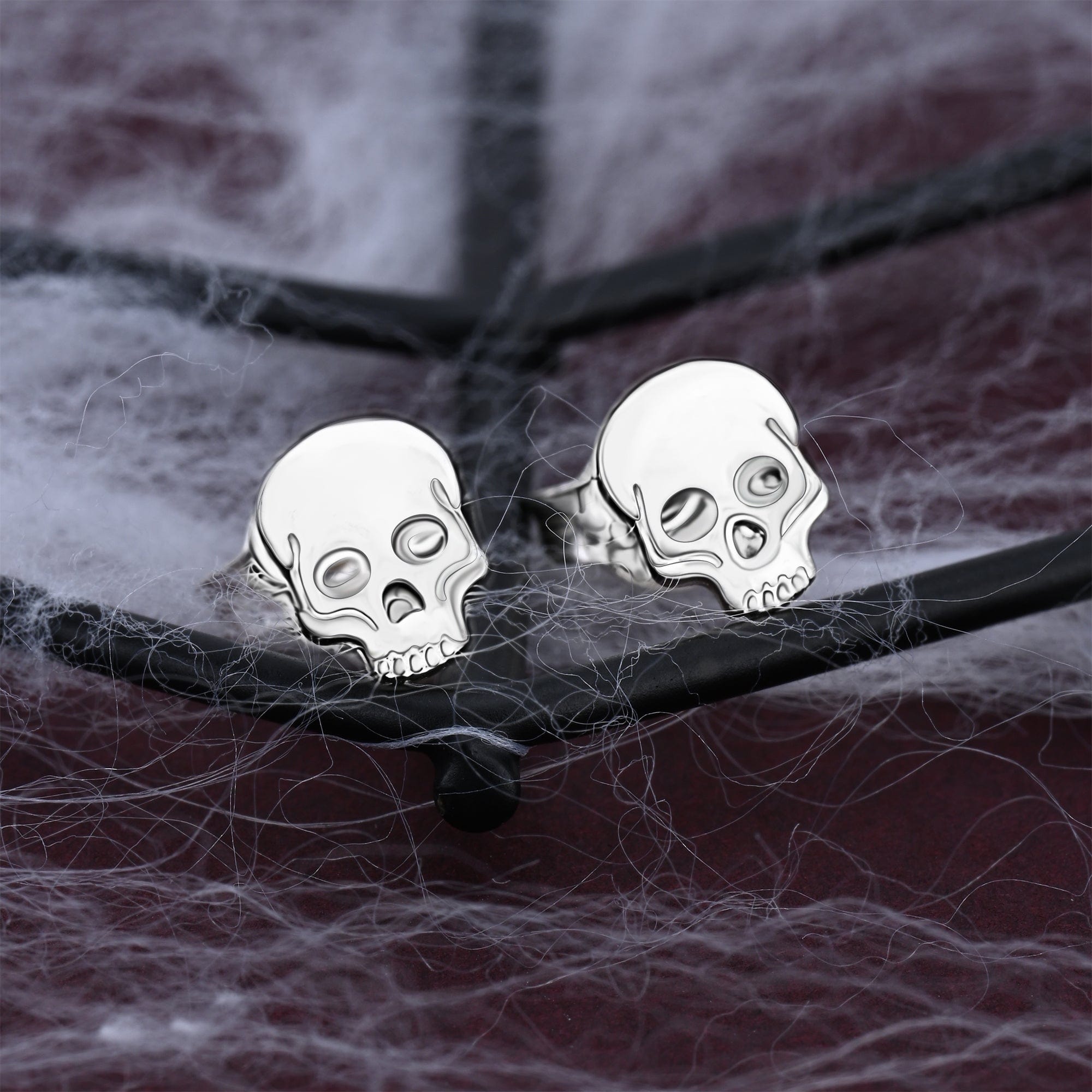Tiny Skull Stud Earrings Sterling Silver Eleganzia Jewelry tiny-skull-stud-earrings-sterling-silver-eleganzia-jewelry