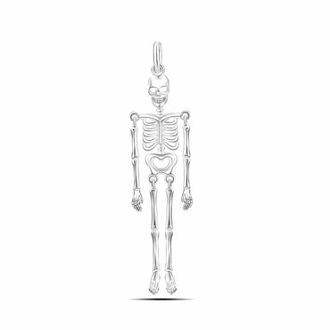 Moveable Skeleton Pendant Sterling Silver Pendant