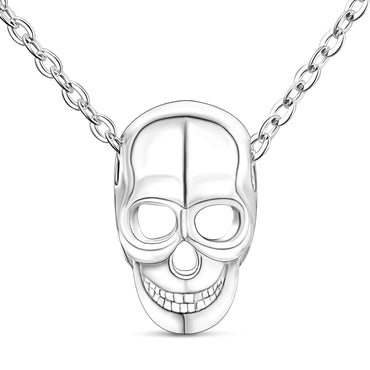 Sterling Silver Evil Skull Necklace