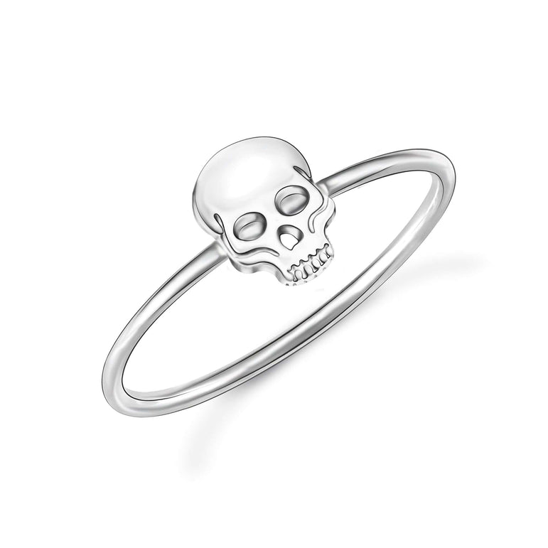 Spooky Skull Ring Sterling Silver Ring