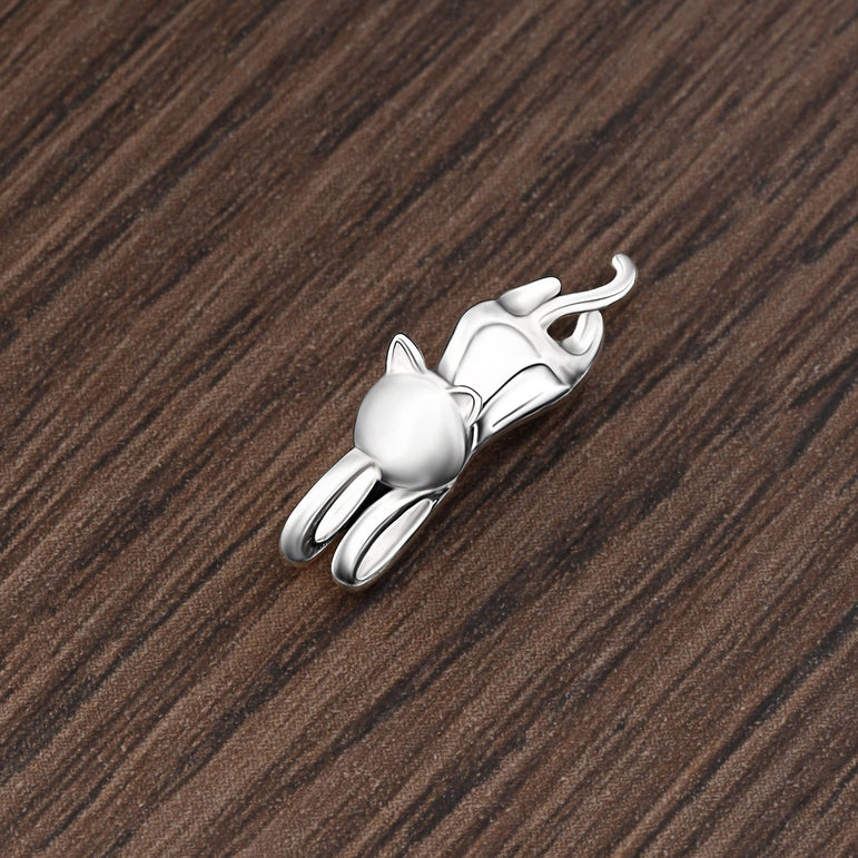 Hanging Cat Pendant Sterling Silver Pendant