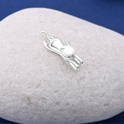 Hanging Cat Pendant Sterling Silver Pendant