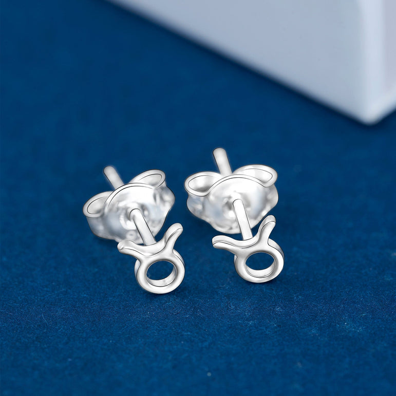 Taurus Stud Earrings Sterling Silver - Zodiac Constellation Earrings Stud Earrings