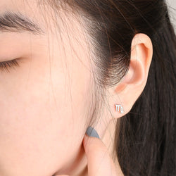 Virgo Stud Earrings Sterling Silver - Zodiac Constellation Earrings Stud Earrings