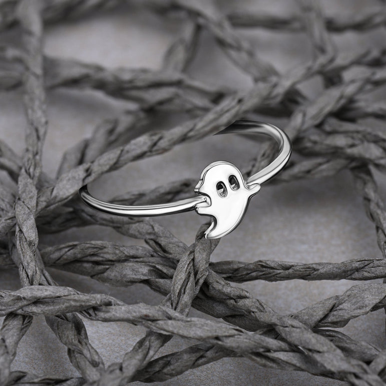 My Boo Cute Ghost Ring Sterling Silver Ring