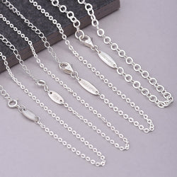 Adjustable Sterling Silver Necklace Chain for Women Chain