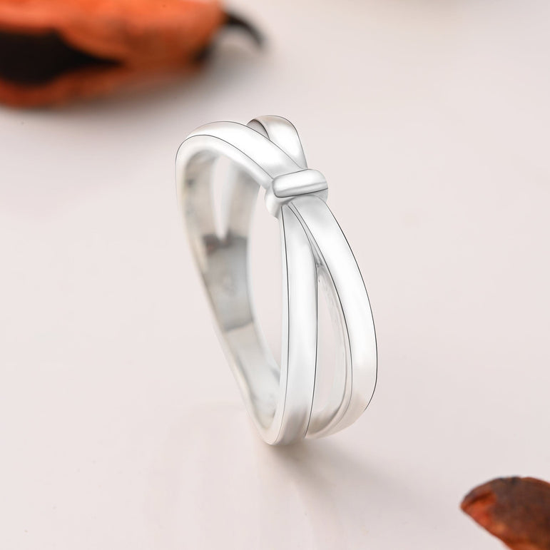 Enchanted Bow Silver Promise Rings for Him Promise Ring