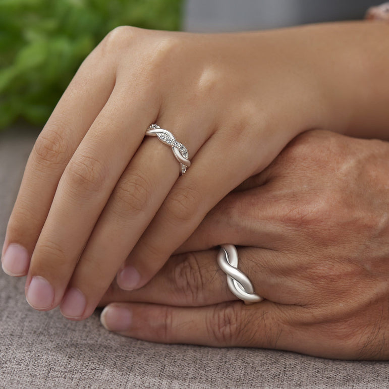 Matching Promise Rings For Boyfriend And Girlfriend丨Italojewelry