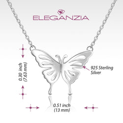 Classic Butterfly Sterling Silver Necklace Bracelet