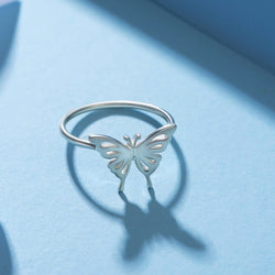 Butterfly Sterling Silver Ring for Her Ring