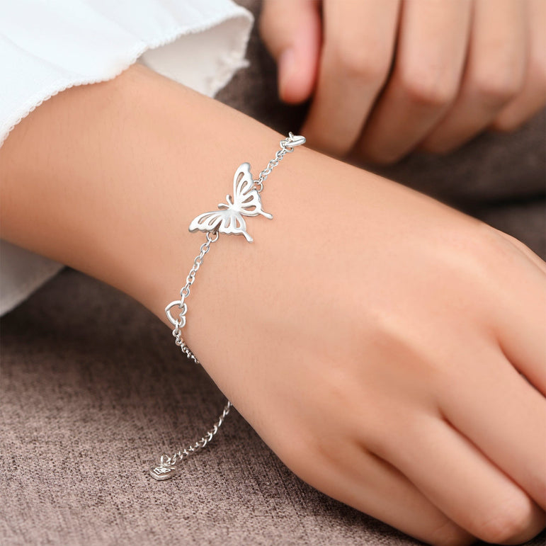 Silver Butterfly Bracelet