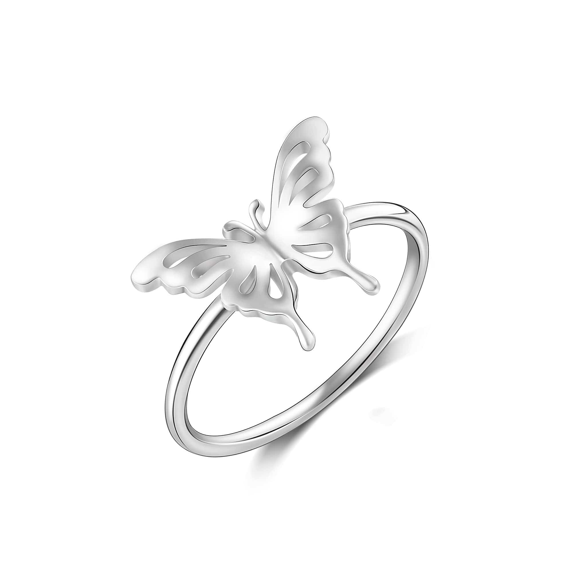 Classic Butterfly Sterling Silver Ring Ring