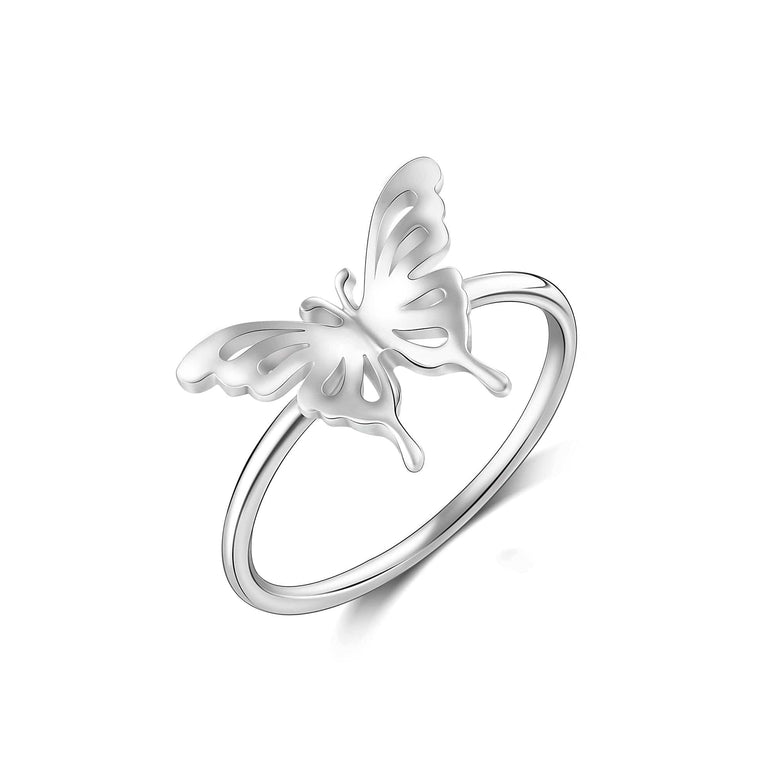 Classic Butterfly Sterling Silver Ring Ring