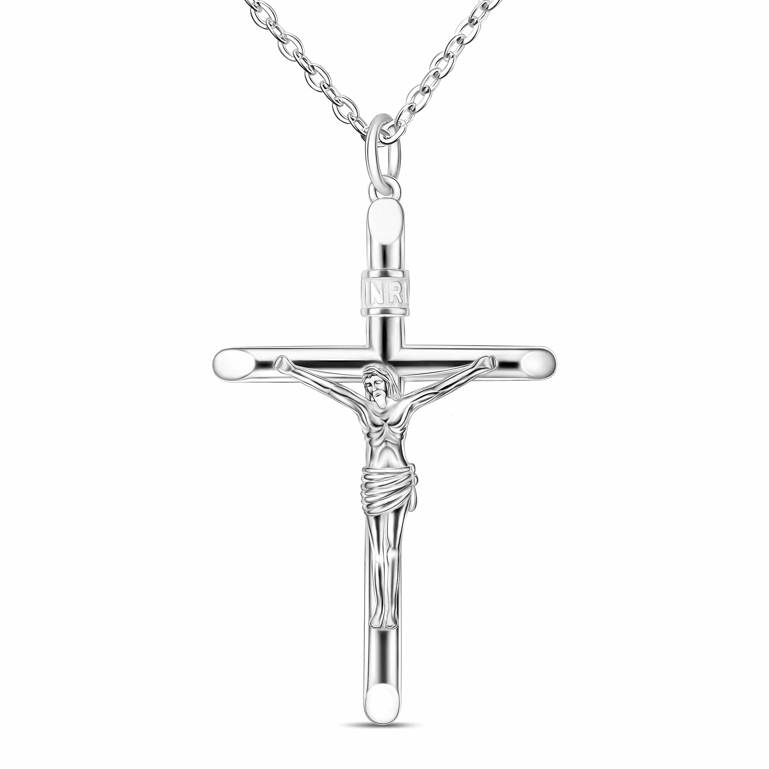 INRI Jesus Crucifix Cross .925 sterling silver Cross Pendant for men a –  Betterjewelry