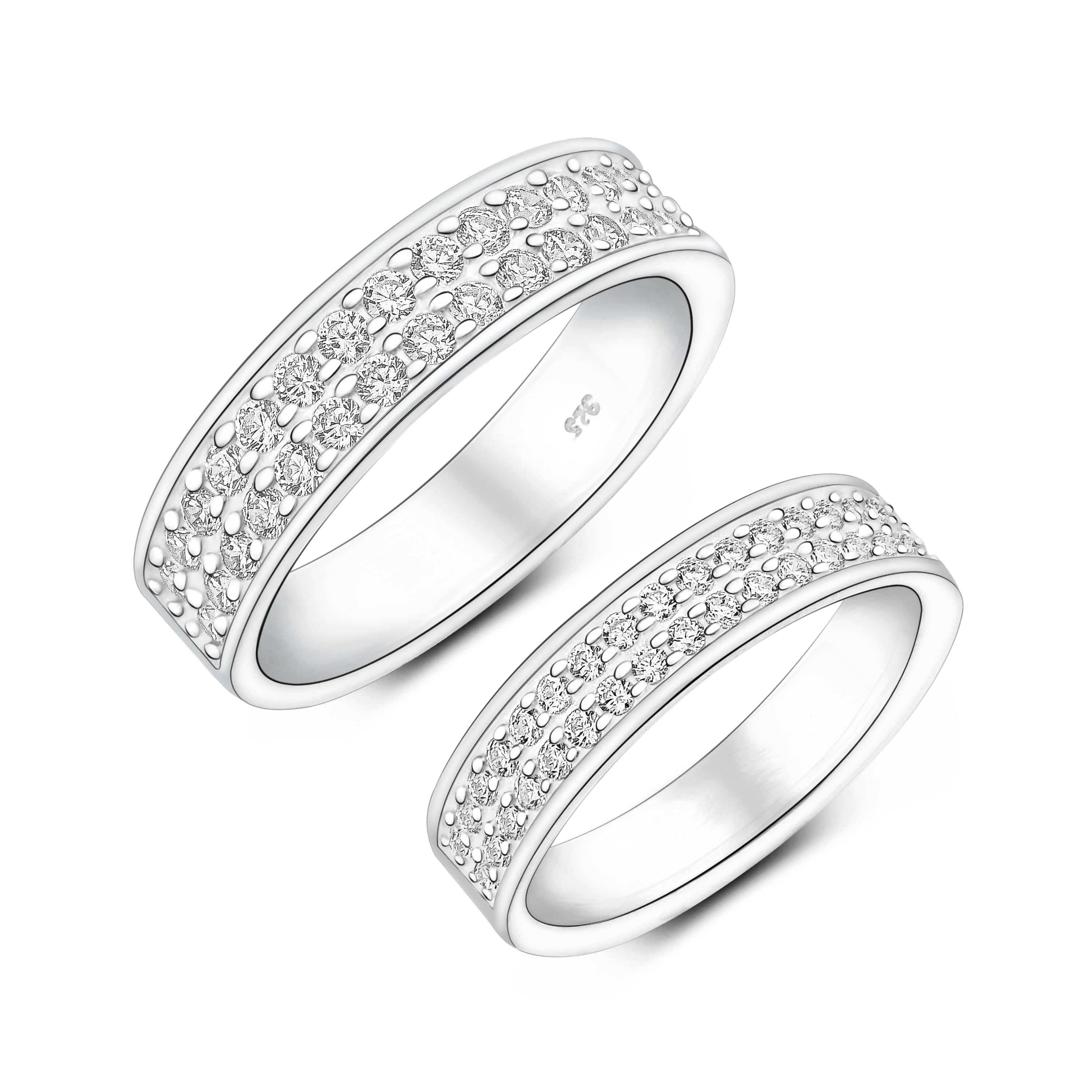 Matching Rings Luxury Matching Couple Rings Set - Eleganzia Jewelry