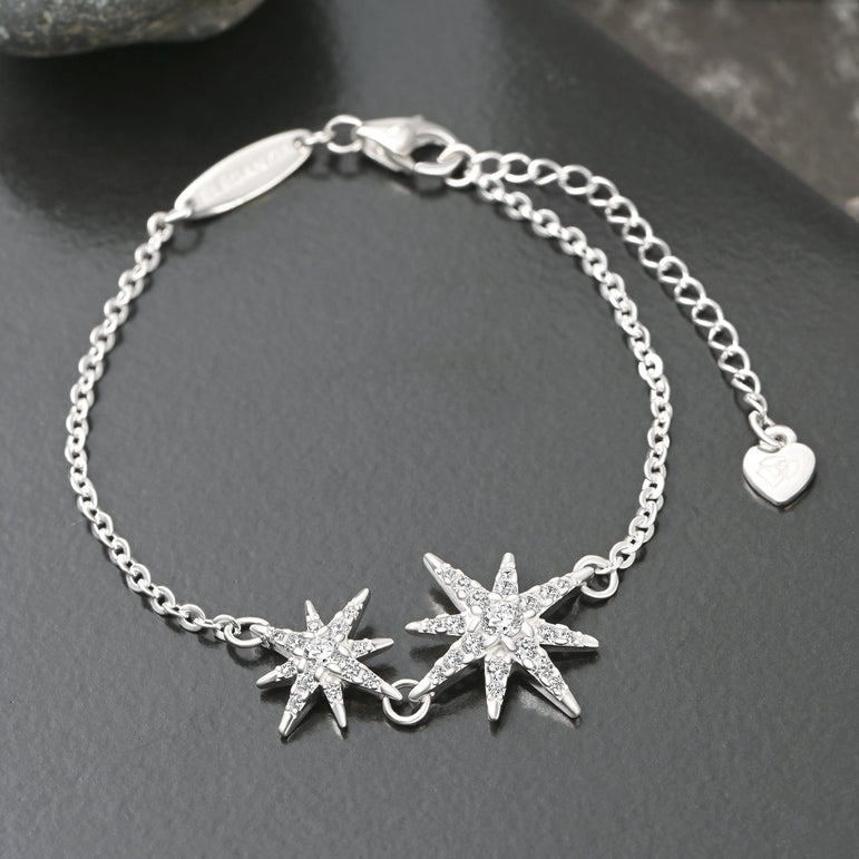 CZ Falling Star Jewelry Sterling Silver Bracelet Bracelet