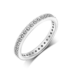 Eternity Stackable Rings Sterling Silver Stacking Ring